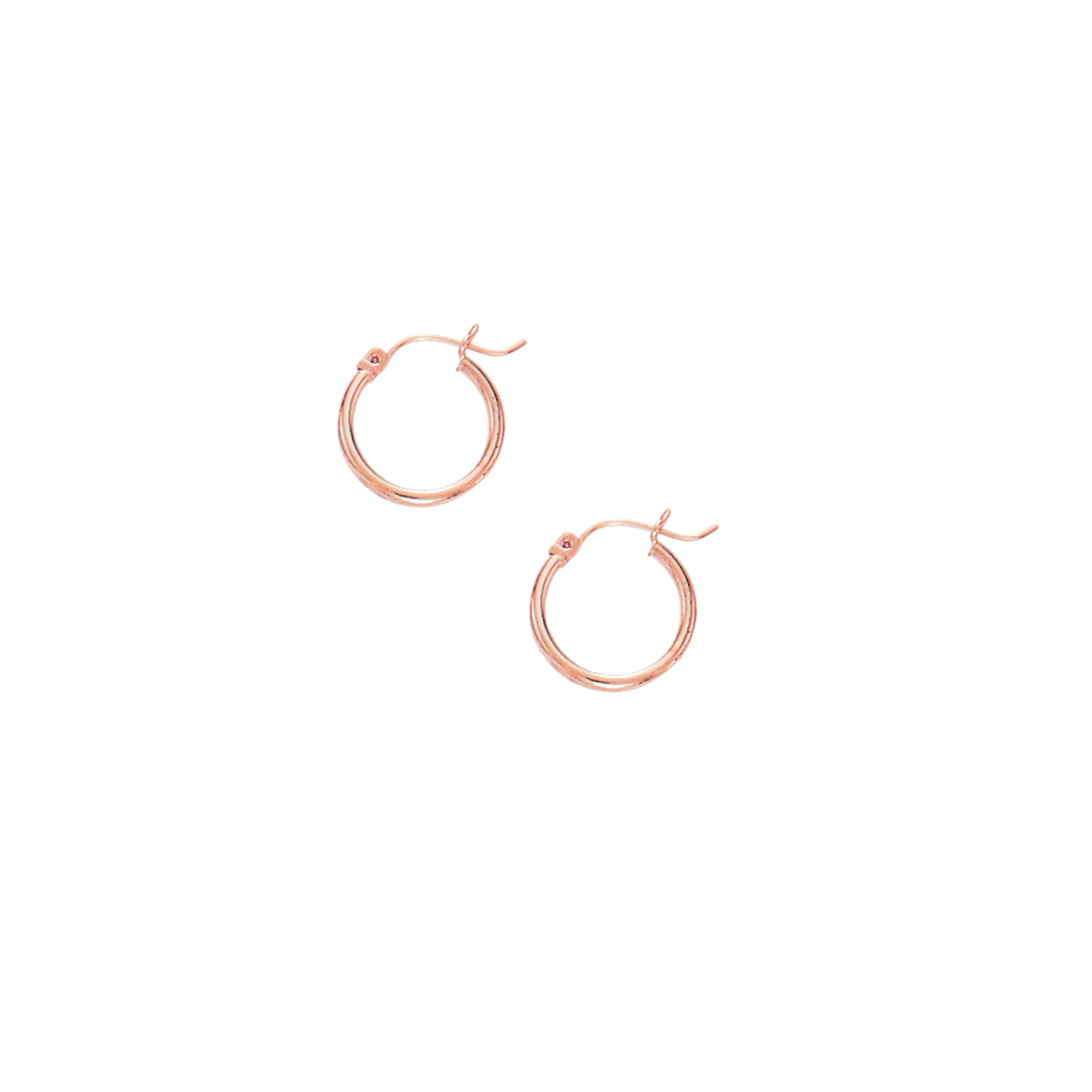 14K Rose Gold 20mm Hoop Earrings