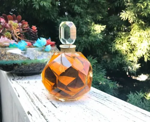 Antique Faceted Crystal Perfume Bottle Unopened From France