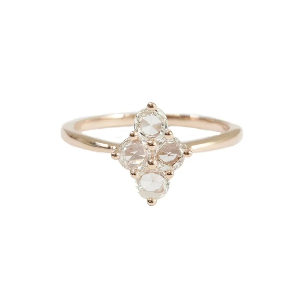 Asher Ring Rose Gold Rose Cut Diamond