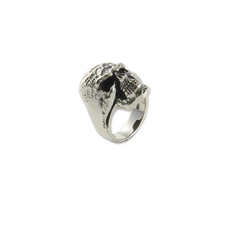 Big skull head Sterling Silver Ring