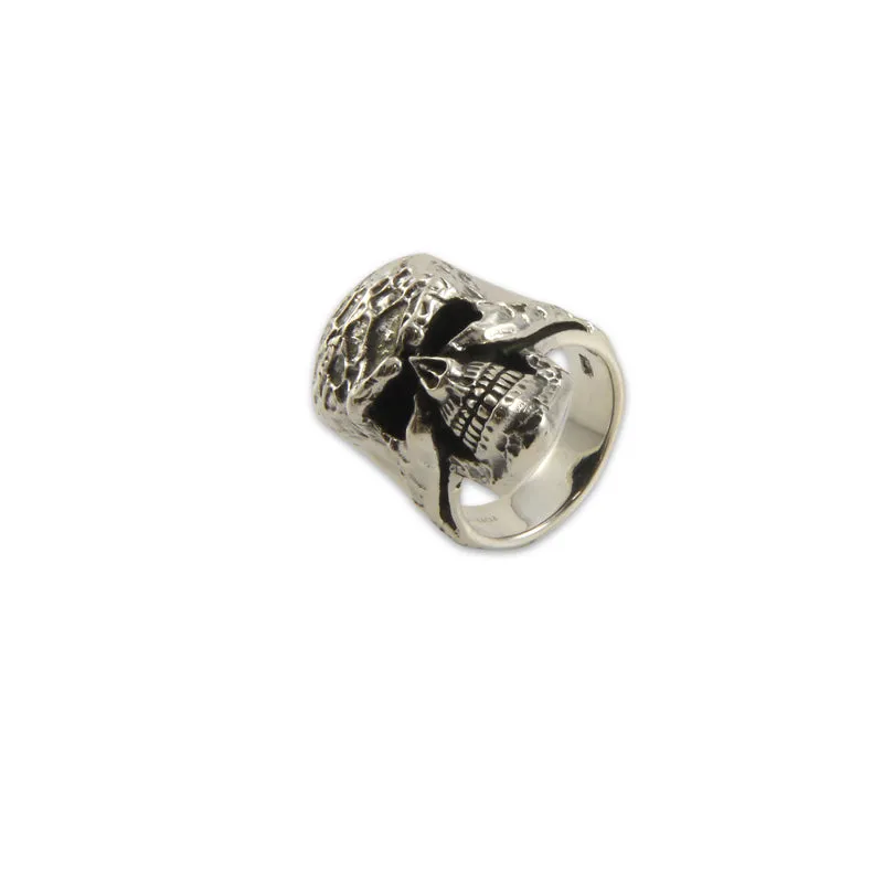 Big skull head Sterling Silver Ring