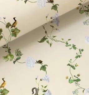 Clay Coated Wallpaper - Butter Pond Floral