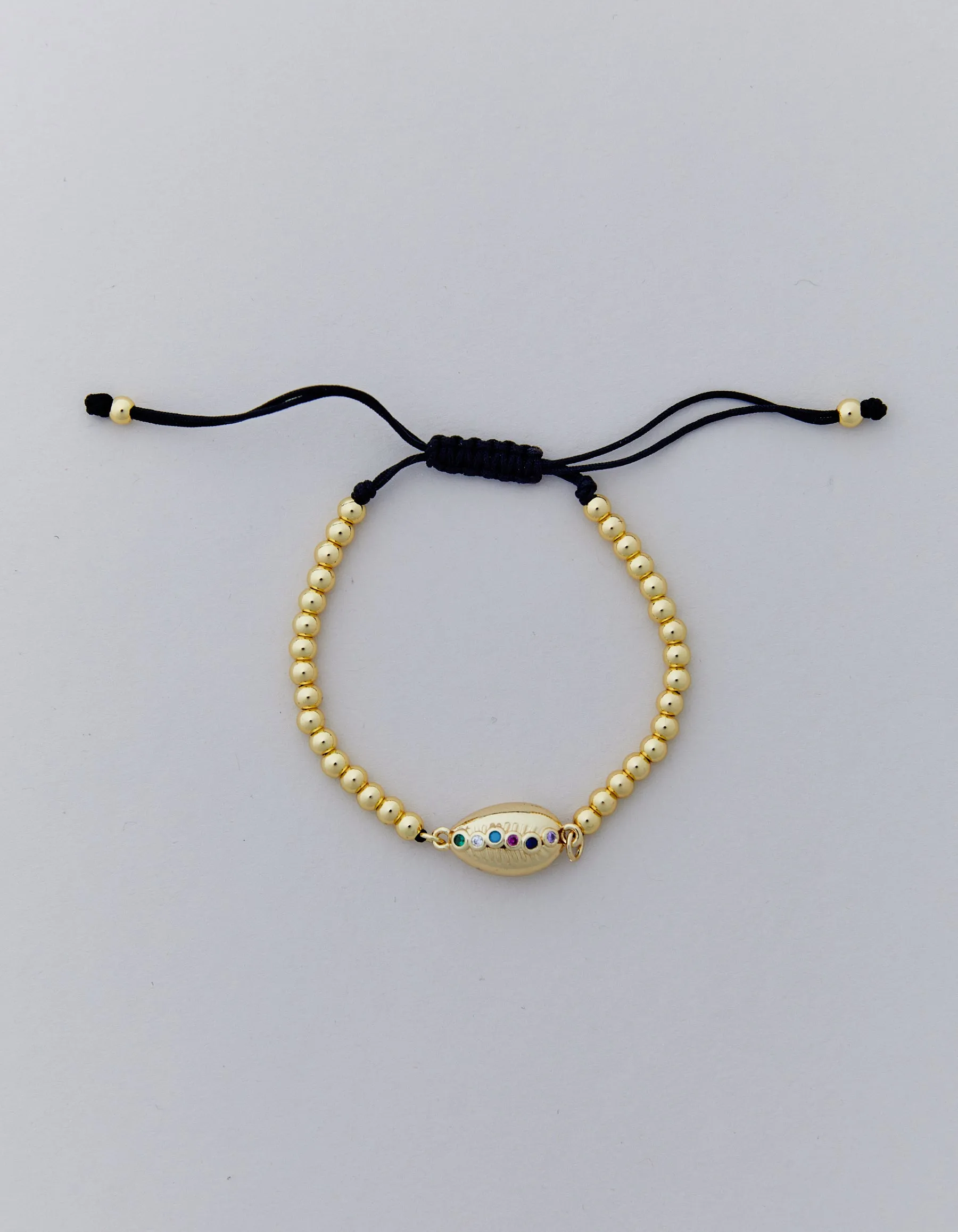 COWRIE GOLD BEAD BRACELET