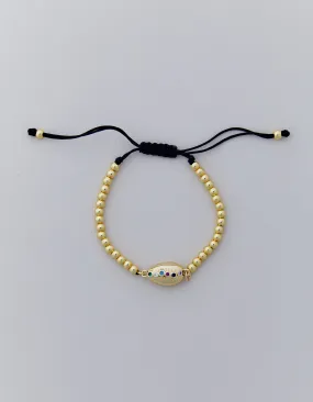 COWRIE GOLD BEAD BRACELET