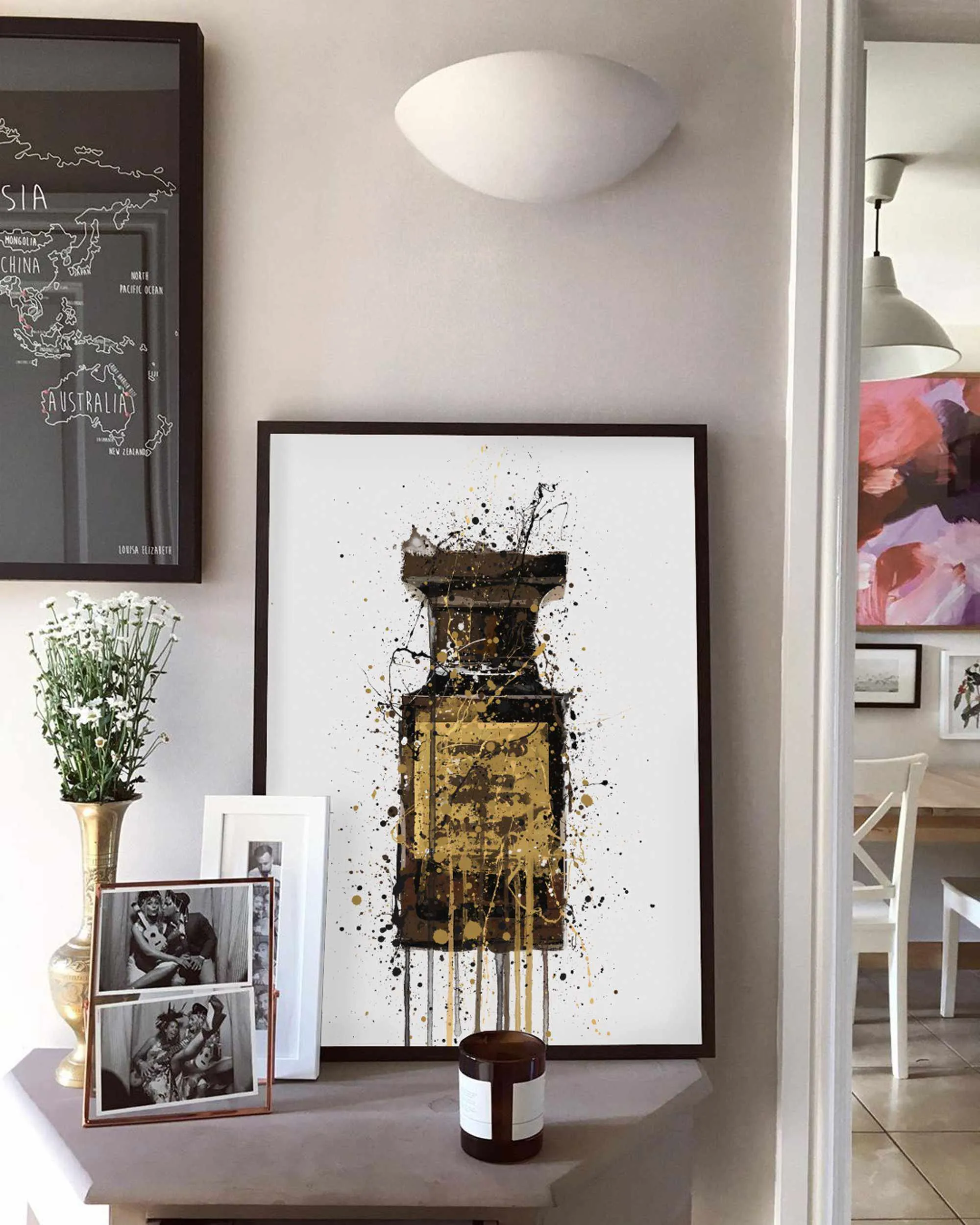 Fragrance Bottle Wall Art Print 'Obsidian'