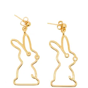 GOLD PLATED "BUNNY" EARRINGS