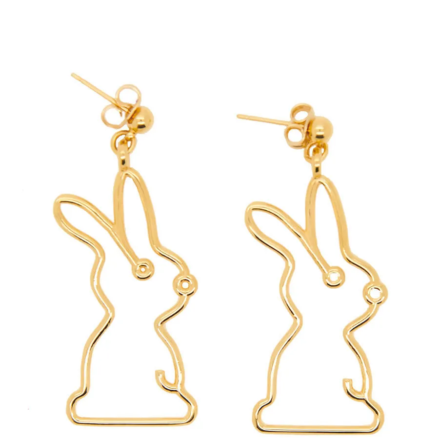 GOLD PLATED "BUNNY" EARRINGS