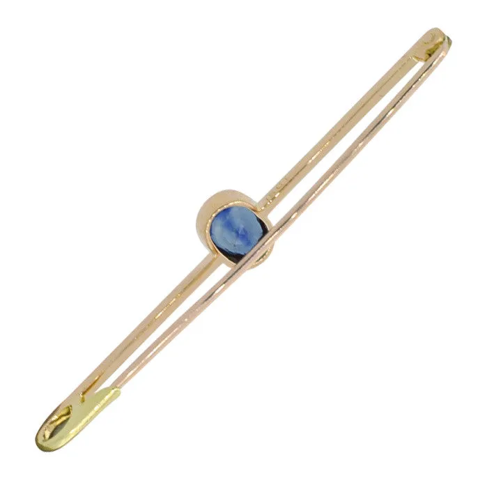 Oval Sapphire Stock Pin