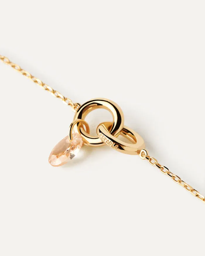 PD Paola Peach Lily Necklace, Gold