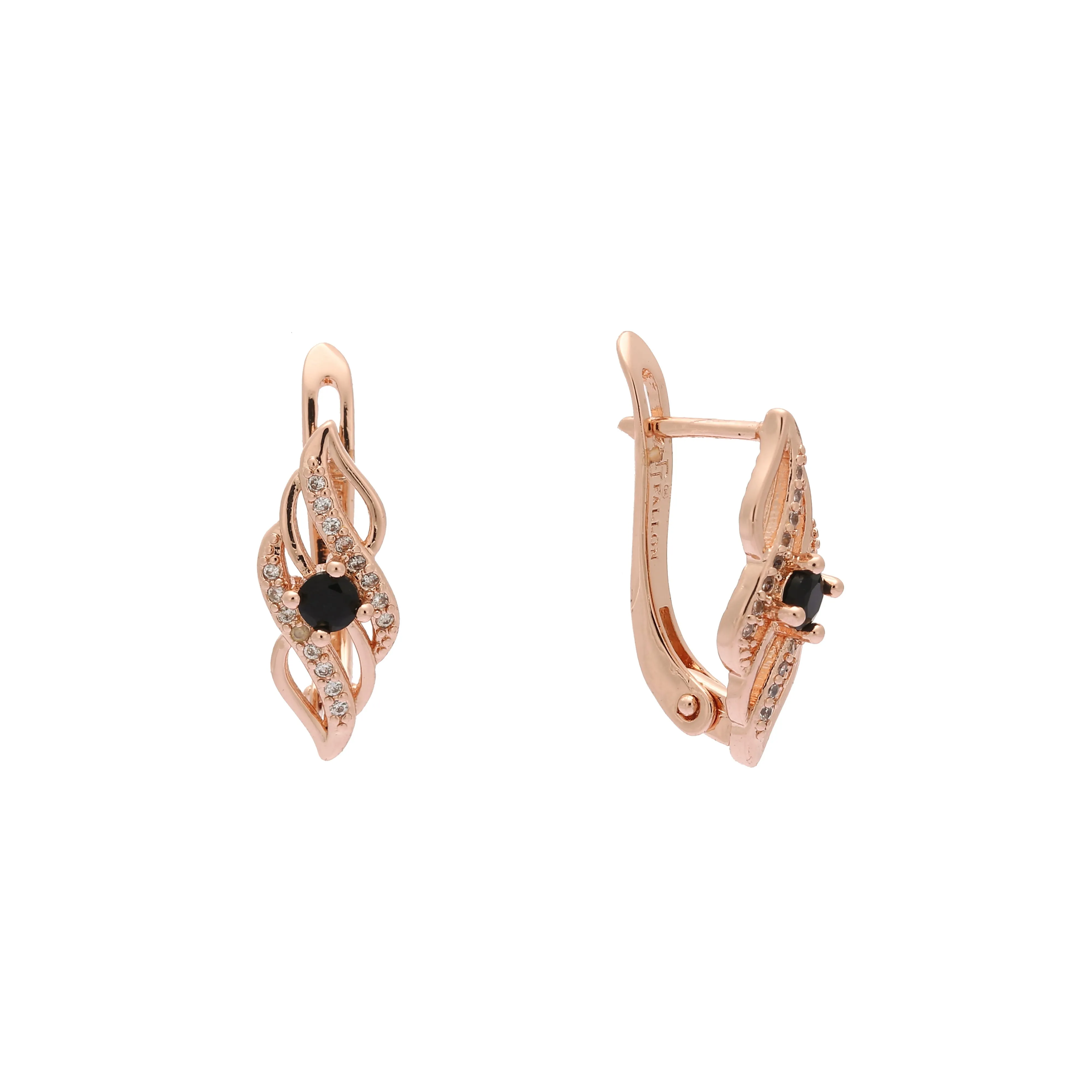 .Rose Gold solitaire earrings