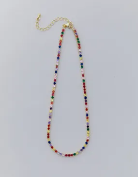 TENNIS NECKLACE RAINBOW