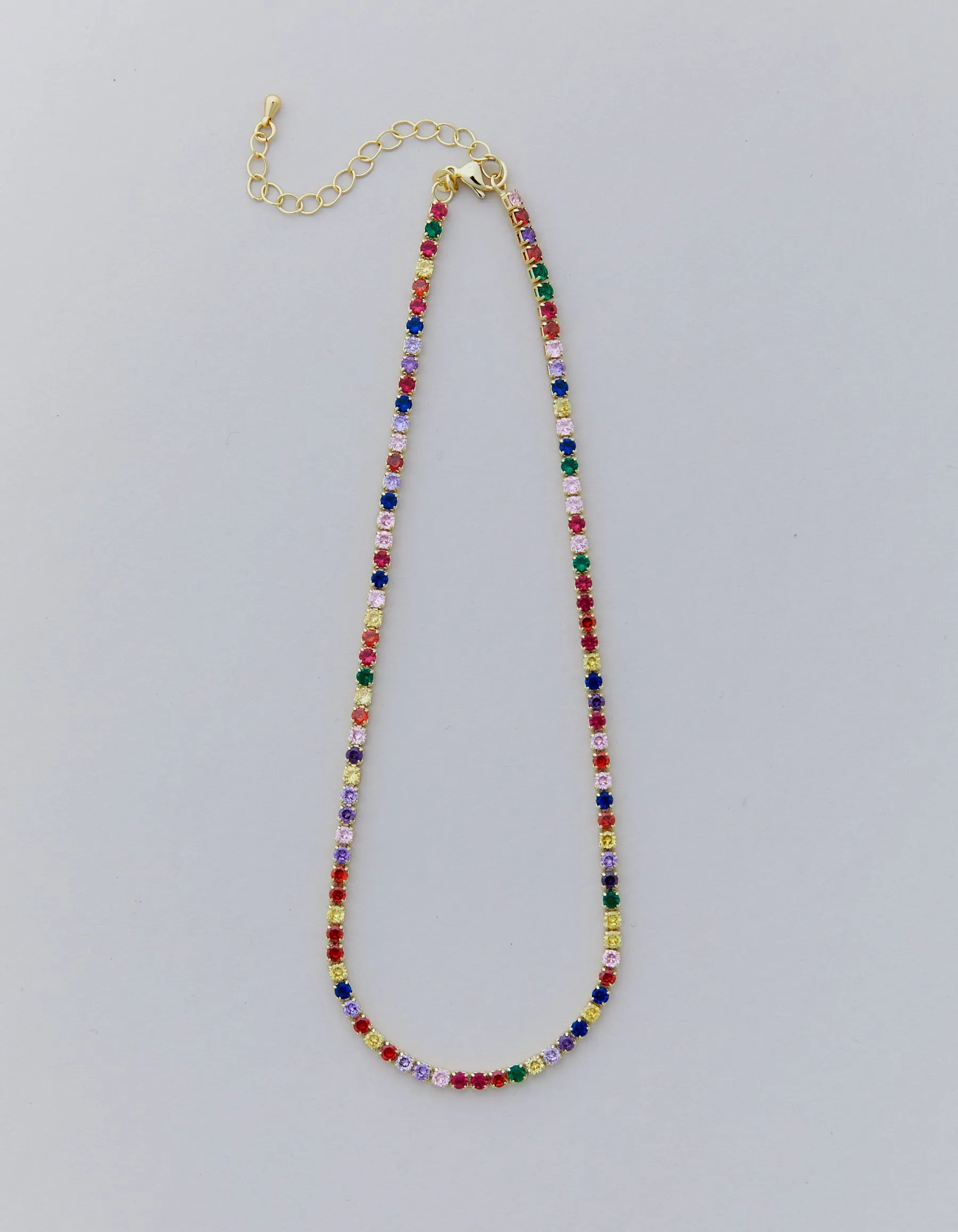 TENNIS NECKLACE RAINBOW