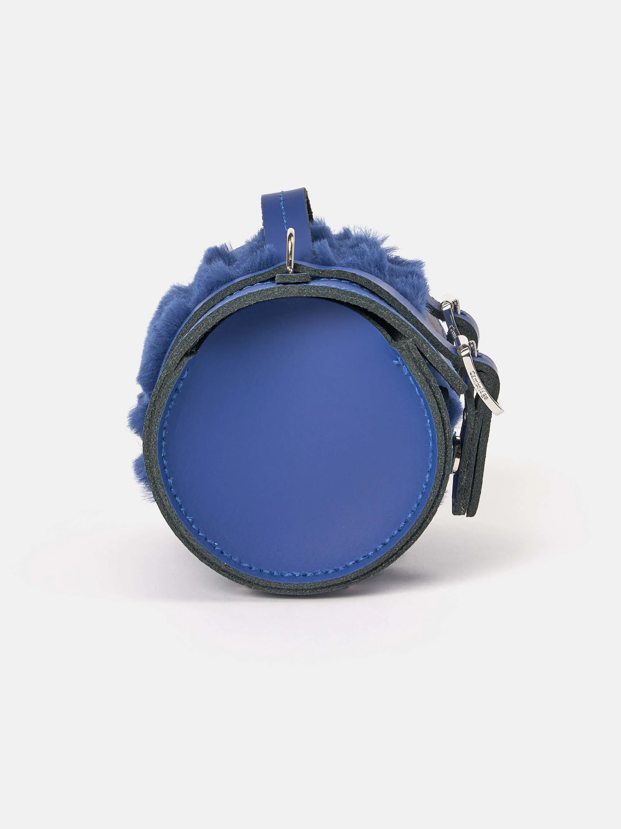 The Micro Bowls Bag - Electric Blue Merino Fluff with Sultry Blue