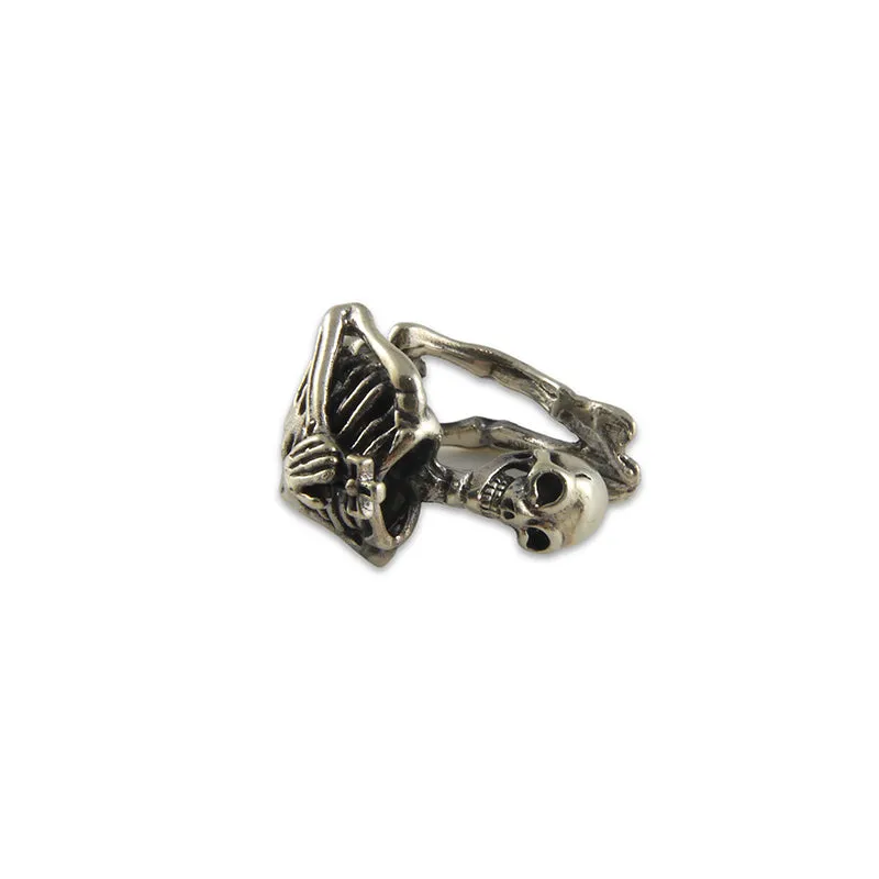 whole Skeleton Sterling Silver adjustable Ring